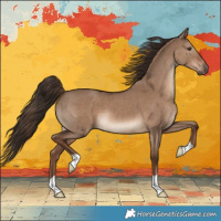 Horse Color:Liver Red Dun 