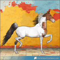 Horse Color:Brown Tobiano Snowcap 