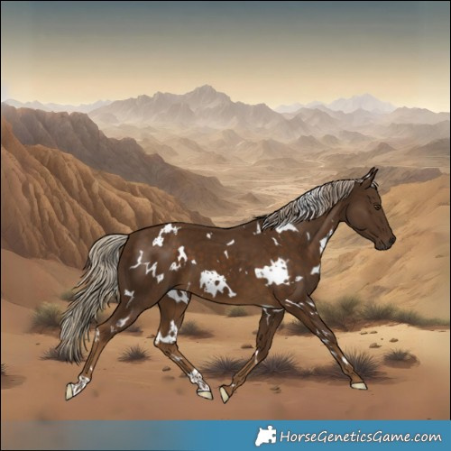Horse Color:White Spotted Chocolate Palomino 