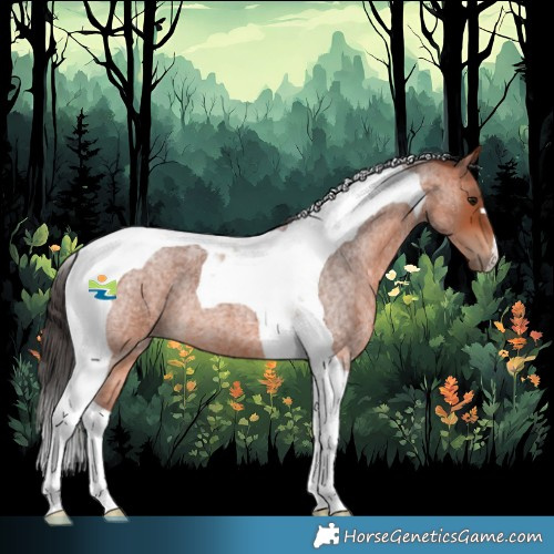 Horse Color:Bay Roan Tobiano