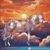 Horse Color:Nacre Silver Brown Ice Dun Tobiano 