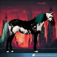 Horse Color:Void Painted Perlino Splash Tobiano 