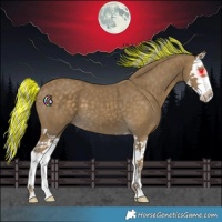 Horse Color:Painted Silver Smoky Black Splash