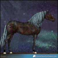 Horse Color:Void Painted Midnight Brown Ice 