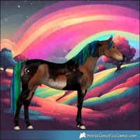 Horse Color:Void Painted Liver Chestnut Tobiano