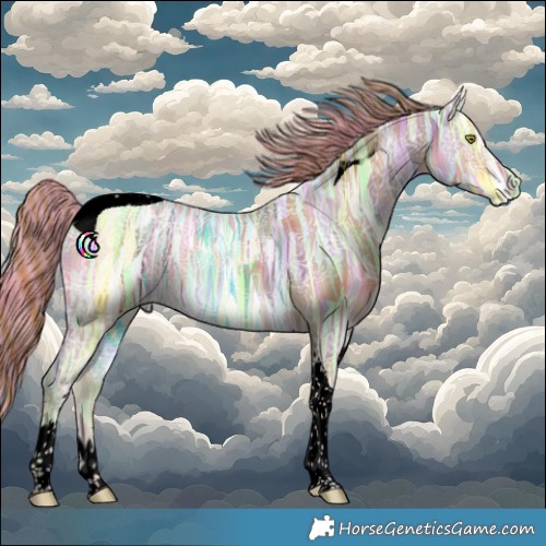 Horse Color:Void Painted Nacre Chestnut Ice Tobiano 