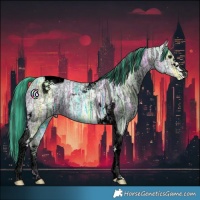 Horse Color:Void Painted Smoky Black Ice Tobiano