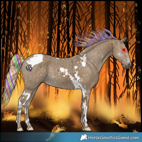 Horse Color:Painted Silver Smoky Black Tobiano 