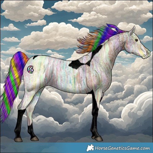 Horse Color:Void Painted Chestnut Ice Tobiano 