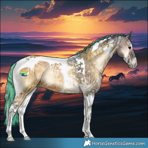 Horse Color:Painted Silver Brown Ice Onyx Tobiano 