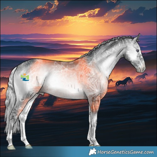 Horse Color:Silver Brown Chinchilla Ice Onyx 