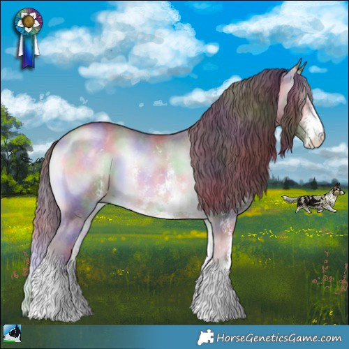 Horse Color:Nacre Chocolate Brown Chinchilla Onyx Sabino