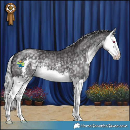 Horse Color:Silver Smoky Black Chinchilla Sabino Splash 