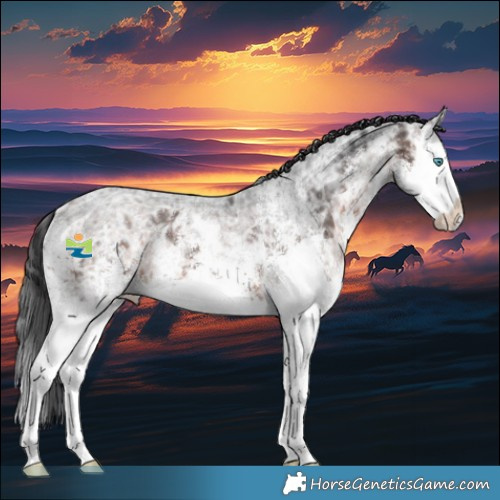 Horse Color:White Spotted Brown Ice Splash Rabicano 