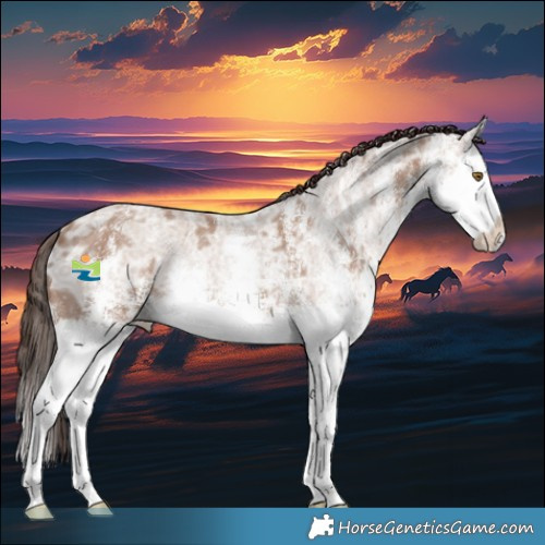 Horse Color:White Spotted Classic Champagne Ice Splash Rabicano 