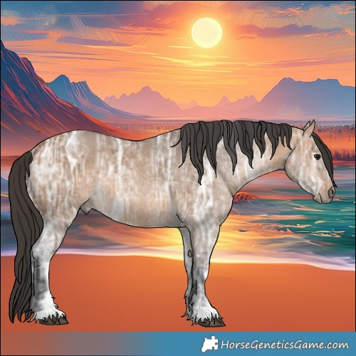 Horse Color:Bay Ice Dun Rabicano 