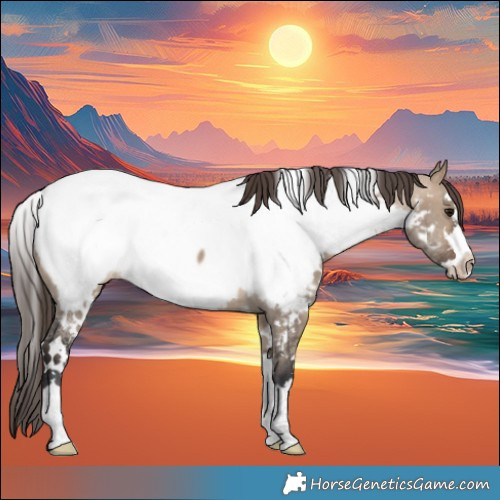 Horse Color:White Spotted Brown Dun Appaloosa 