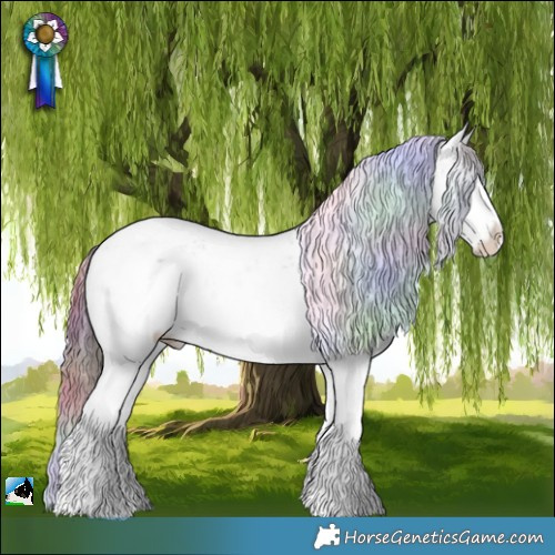Horse Color:Nacre Chocolate Brown Chinchilla Ice Sabino 