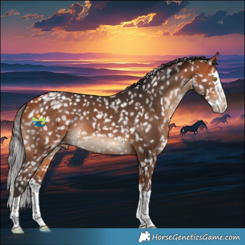 Horse Color:Bay Splash Appaloosa Rabicano 