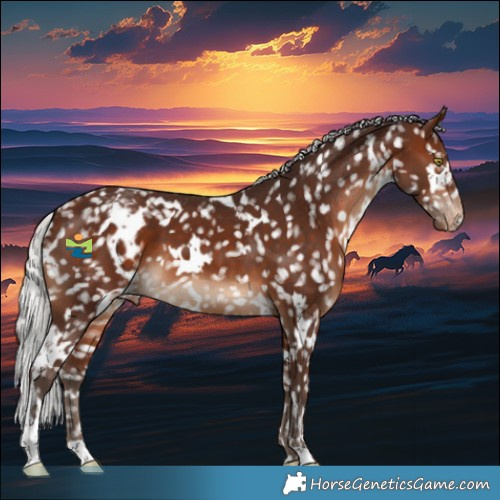 Horse Color:White Spotted Silver Brown Appaloosa 