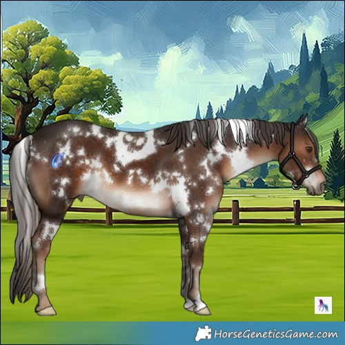 Horse Color:White Spotted Liver Chestnut 