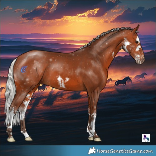 Horse Color:White Spotted Silver Bay 