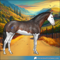 Horse Color:Brown Splash Rabicano 