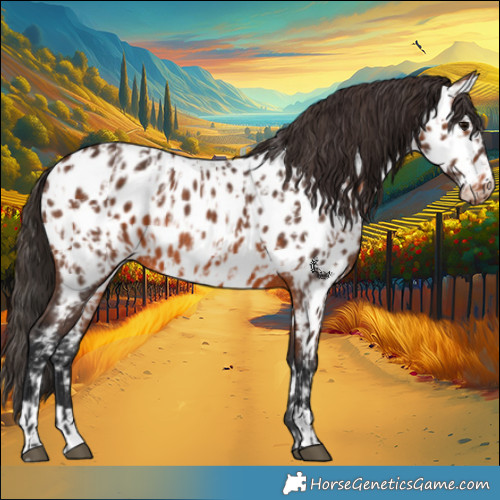 Horse Color:Bay Near Leopard  and Brown Near Leopard 