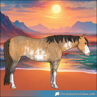 Horse Color:Buckskin Sabino 