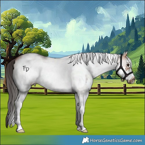 Horse Color:White Spotted Bay Dun Frame 