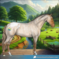 Horse Color:Chocolate Palomino Roan Dun Snowflake Varnish 