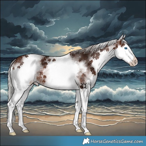 Horse Color:White Spotted Silver Brown Splash 