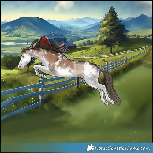Horse Color:White Spotted Liver Red Dun Splash 