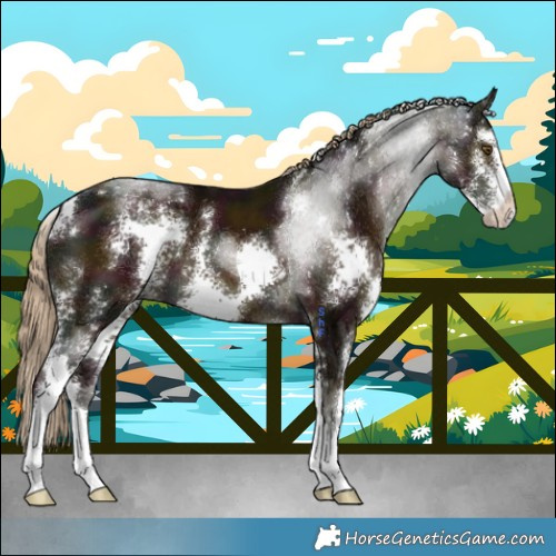 Horse Color:Midnight Chocolate Palomino Ice Sabino 