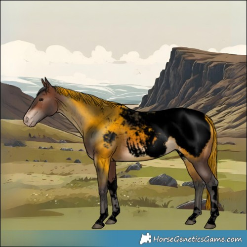 Horse Color:Void Brown Tobiano Snowcap 