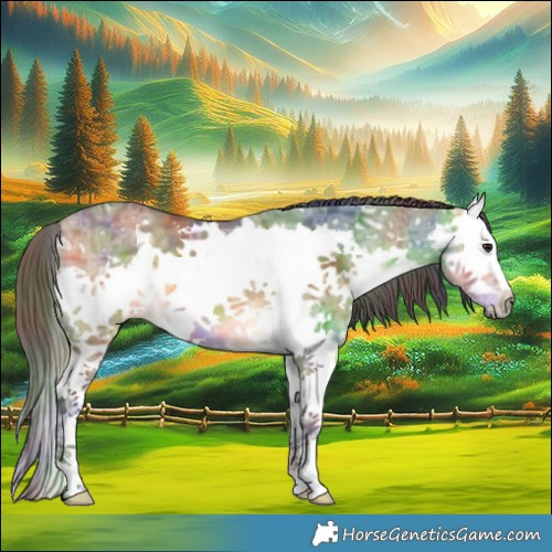 Horse Color:Nacre Buckskin Ice Dun Splash 