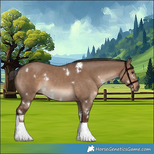 Horse Color:White Spotted Liver Red Dun
