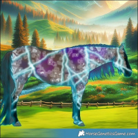 Horse Color:Void Thunderstruck White Spotted Liver Chestnut Ice Splash 