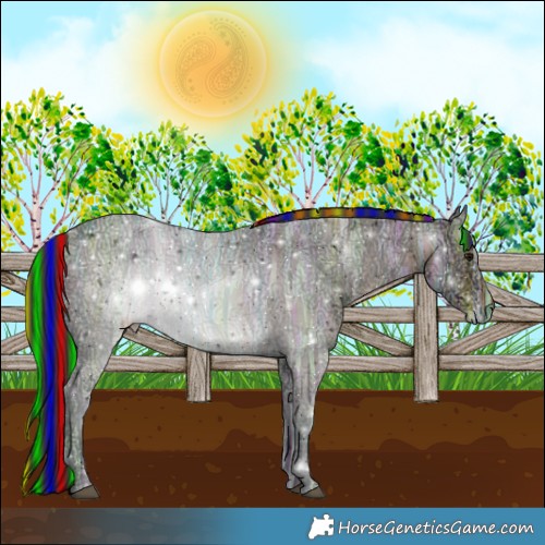 Horse Color:Void Painted Bay Ice Dun 