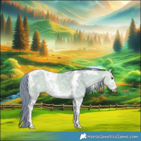 Horse Color:Watercolor Buckskin Ice Dun Tobiano Frame 