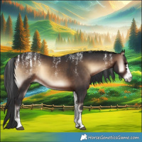 Horse Color:Powder White Brown Onyx 