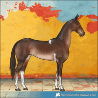 Horse Color:White Spotted Liver Chestnut Tobiano 