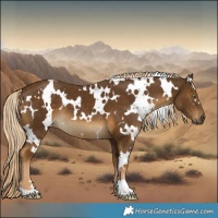 Horse Color:White Spotted Chocolate Palomino 