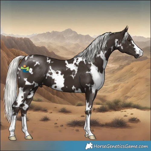 Horse Color:White Spotted Liver Chestnut Mushroom 