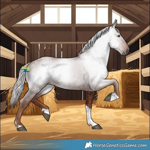 Horse Color:Gray Chestnut Tobiano 