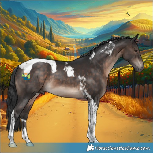 Horse Color:Brown Tobiano 