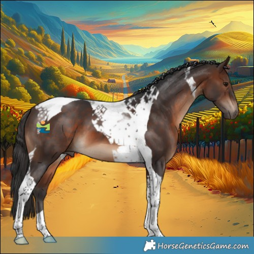 Horse Color:Brown Tobiano 