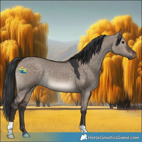 Horse Color:Brown Dun Mushroom 