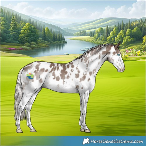 Horse Color:White Spotted Silver Black Splash Appaloosa 