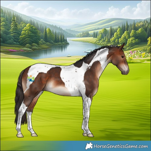 Horse Color:Bay Tobiano 